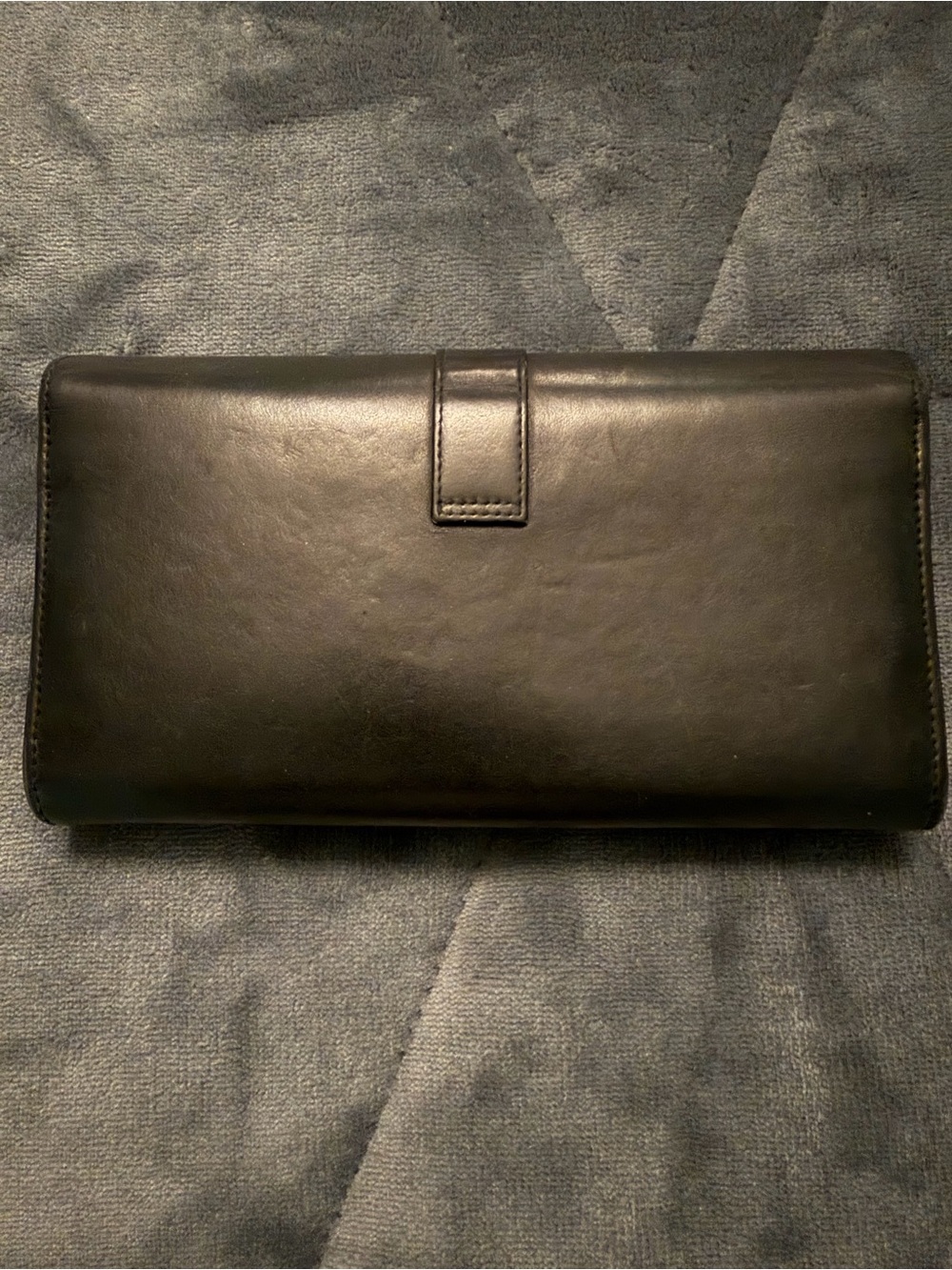 Saint Laurent Black Leather Wallet with Gold YSL Monogram - Picture 8 of 9